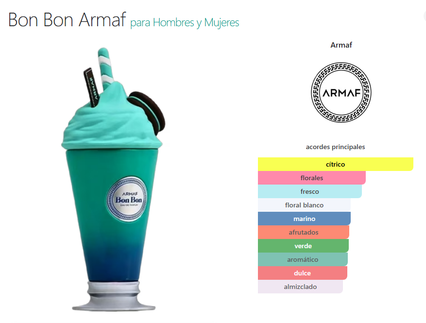 Bon Bon Armaf Eau de Parfum 100ml – Perfume Dulce, Femenino y de Larga Duración mujer