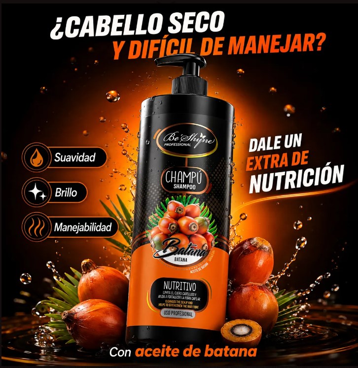 e'Shyne – Champú Nutritivo para Cabello Seco y Dañado 1000ml