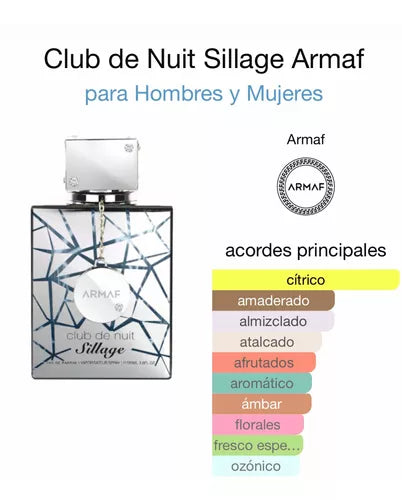 Club de Nuit Sillage Armaf Eau de Parfum 105 ml – Perfume Unisex Cítrico Almizclado
