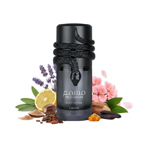 Lattafa Musamam Black Intense Eau de Parfum 100ml | Amaderado Especiado Intenso- Perfume Masculino