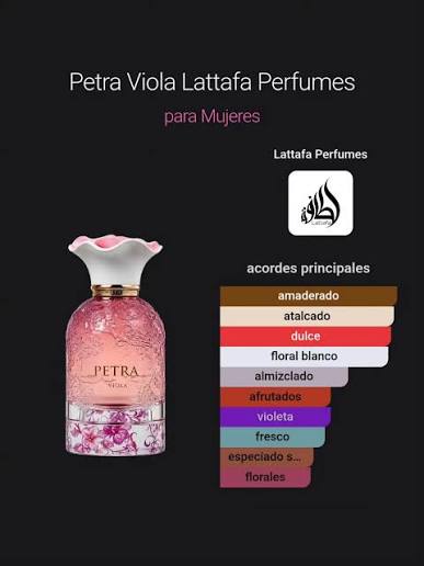 Lattafa Petra Viola Eau de Parfum 100 ml | Perfume Femenino Dulce, Floral y Afrutado