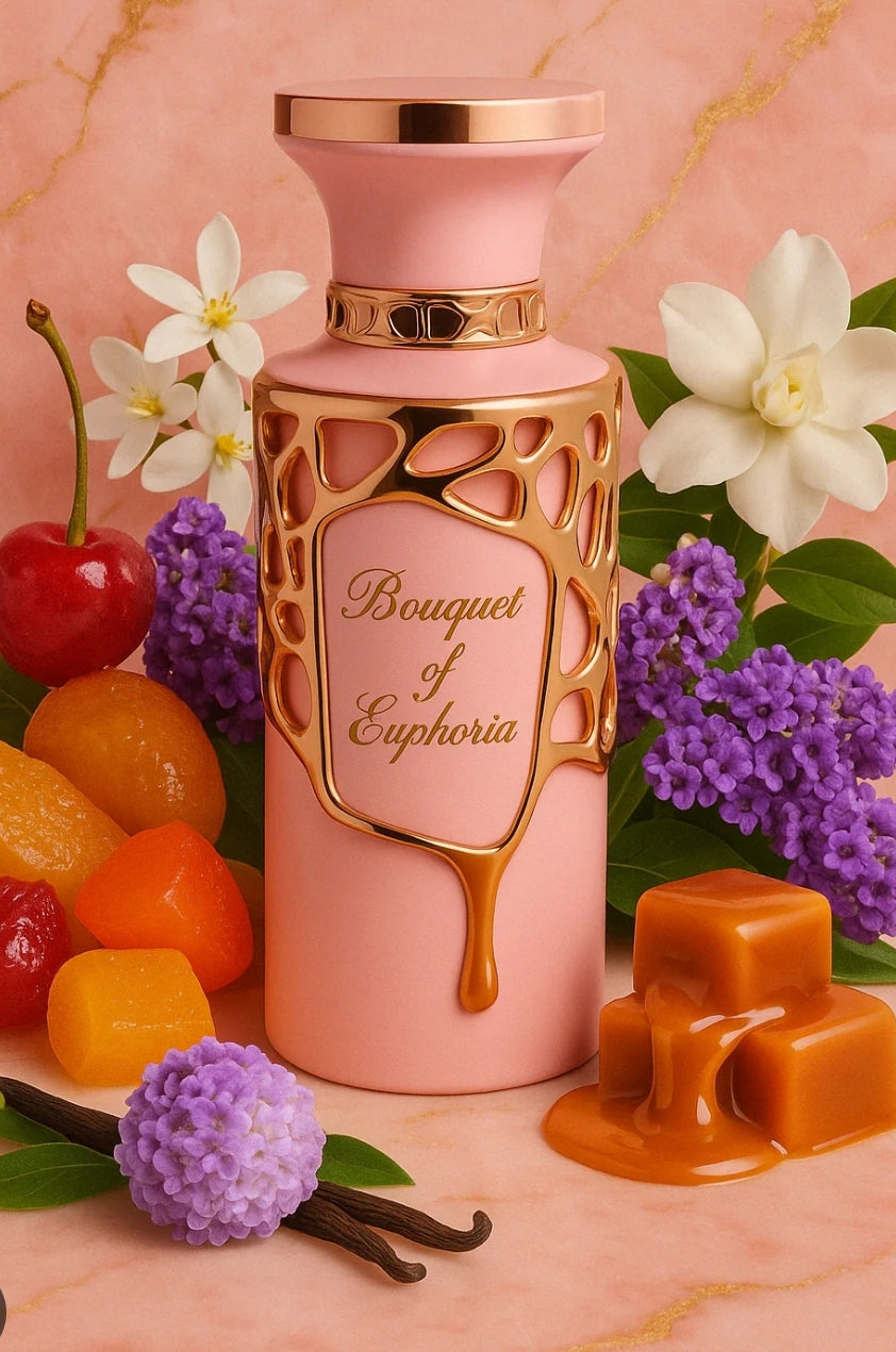 Fragrance World Bouquet of Euphoria Eau de Parfum Mujer 100 ml – Perfume Floral Dulce con Frutas, Jazmín y Vainilla – Fragancia Femenina Elegante y Duradera