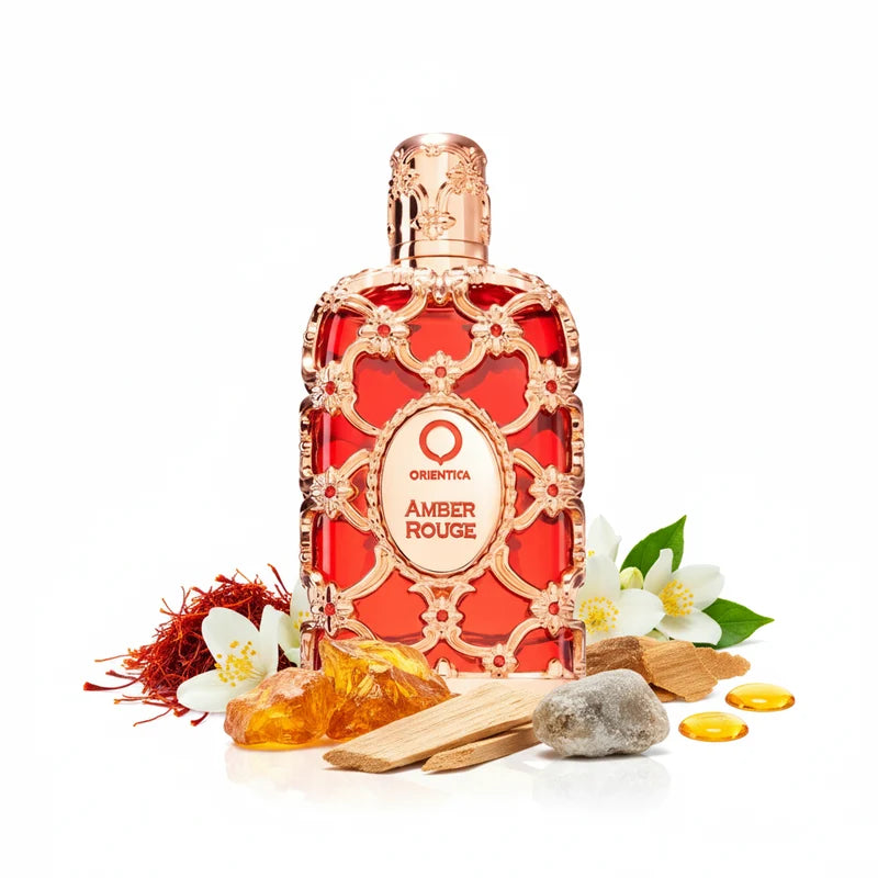 Orientica Amber Rouge Eau de Parfum 80 ml | Perfume Unisex Amaderado y Ambarado