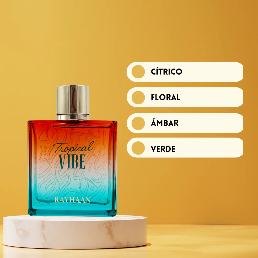 Rayhaan Tropical Vibe Eau de Parfum 100 ml – Perfume Tropical Dulce Afrutado Coco Unisex