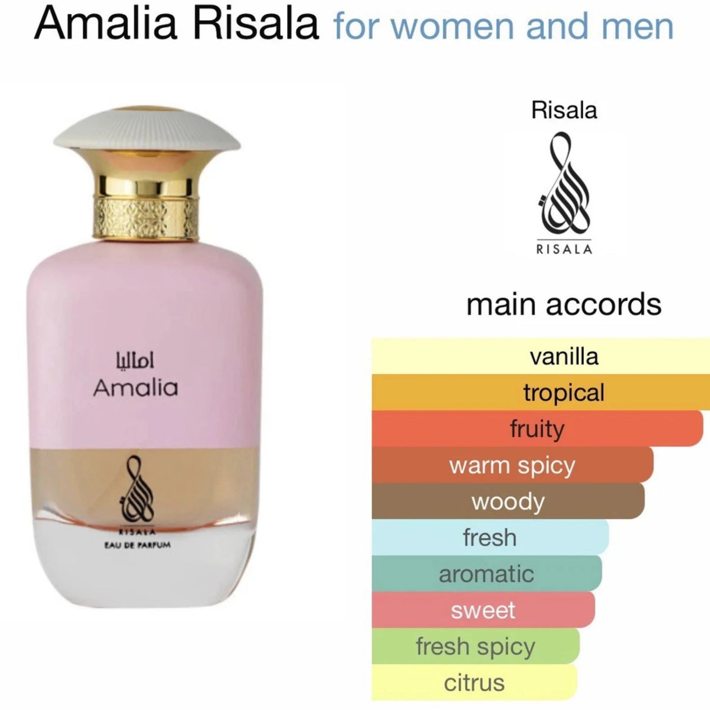 Amalia Risala EDP 100 ml – Perfume Vainilla Afrutado Dulce Unisex