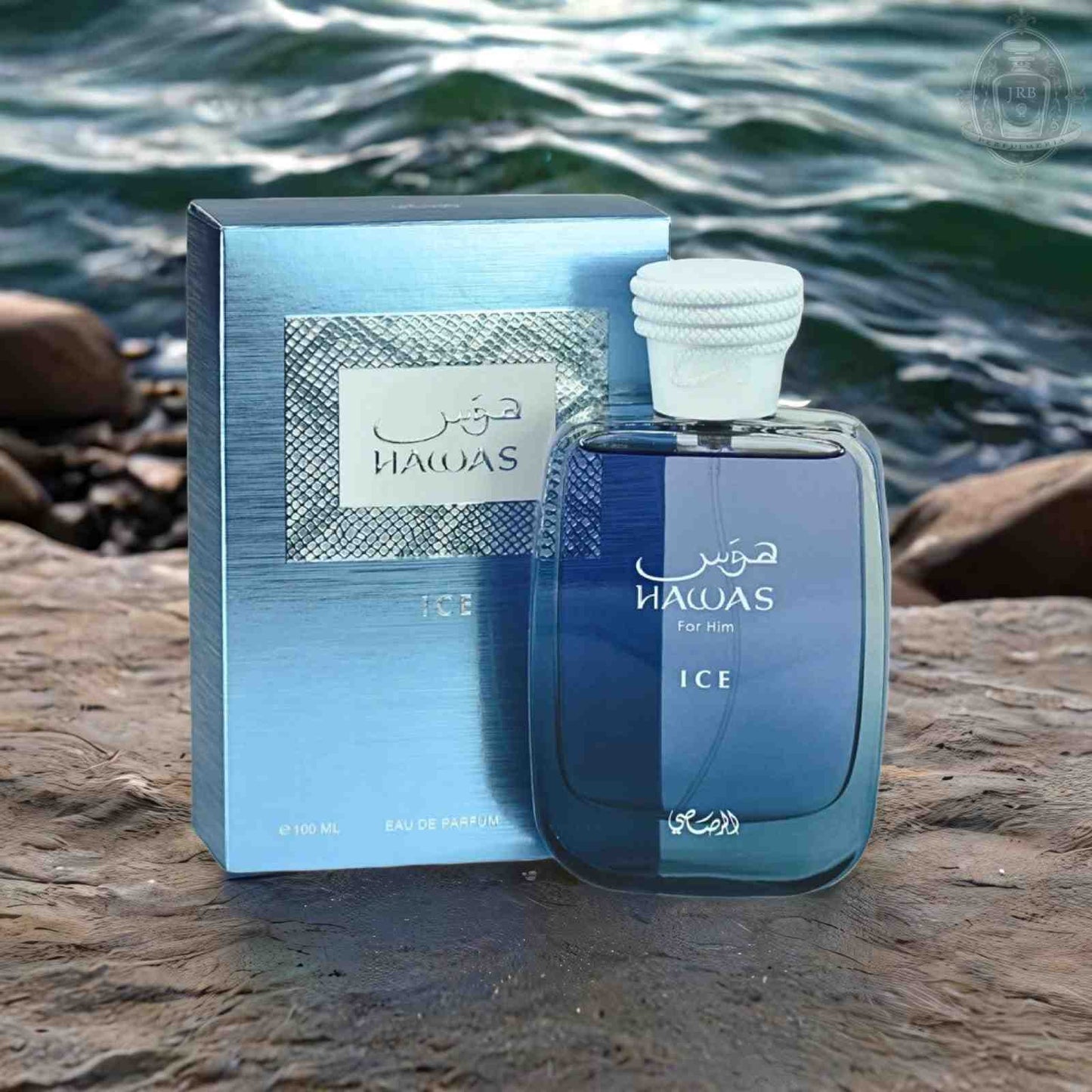 Rasasi Hawas Ice Eau de Parfum Masculino 100ml | Fresco Acuático Intenso y Duradero