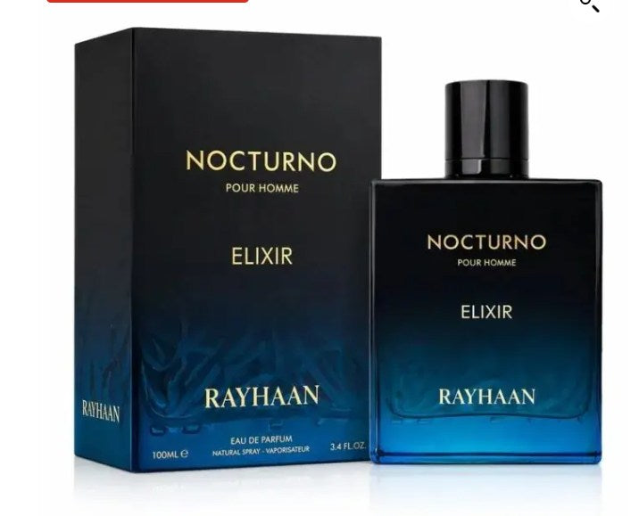 Nocturno Elixir Rayhaan Eau de Parfum – Perfume Masculino Aromático Cítrico 100ml