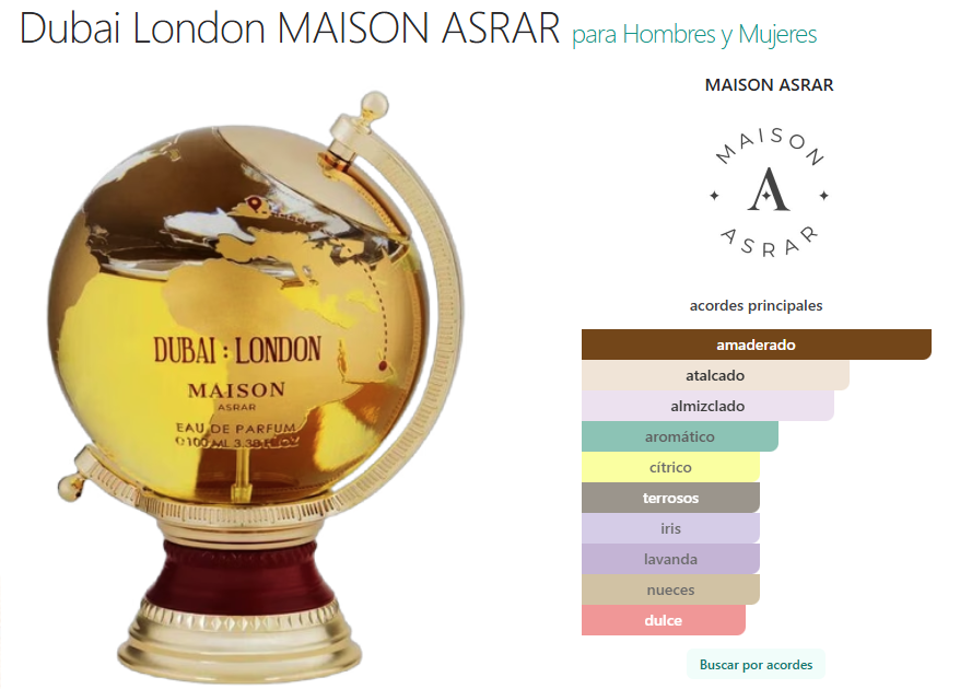 Dubai London Eau de Parfum 100 ml | Perfume Unisex Cítrico Amaderado - Maison Asrar