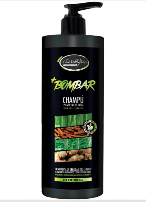 Be'Shyne – Champú Bombar Preventivo para la Caída con Romero, Jengibre y Canela 1000ml