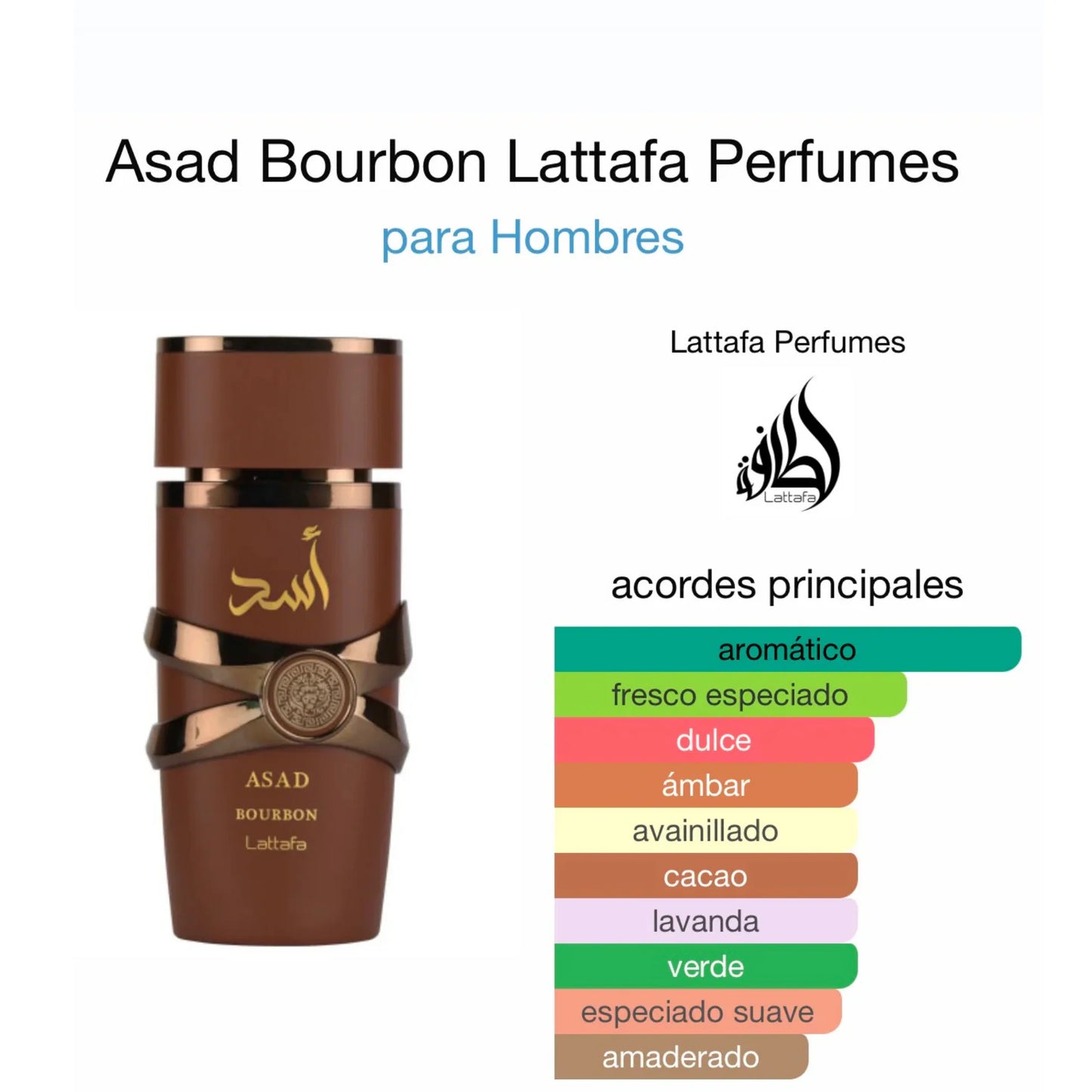 Perfume Lattafa Asad Bourbon EDP Masculino - 100m-eau de parfum