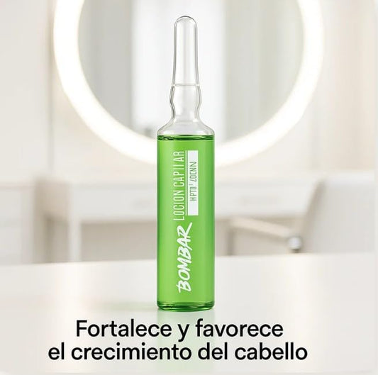 +Bombar Ampollas Tratamiento Intensivo capilar anti caida - Pack de 12 Ampollas - Estimula el Crecimiento - Fortalecedor Capilar - Prevención de la Caída - Incrementa Densidad del Cabello