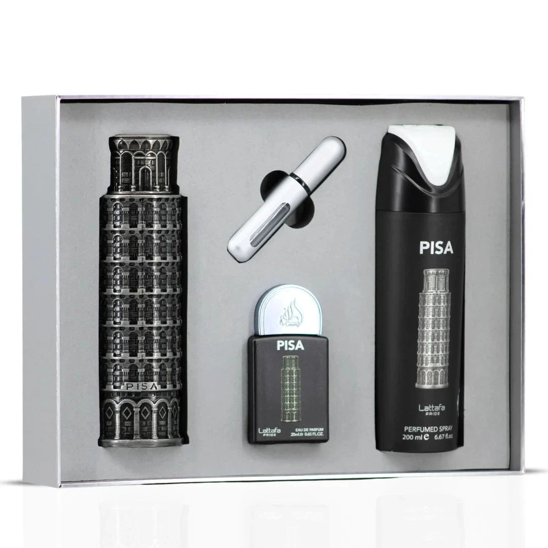 Gift set Lattafa Pride Pisa 3-Piezas-Perfume Árabe de Larga Duración masculino