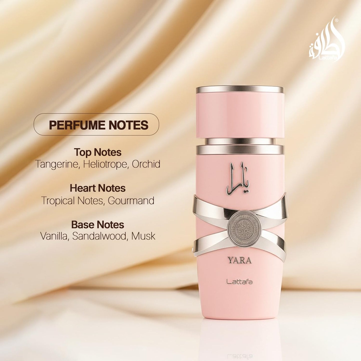 Yara Lattafa Eau de Parfum 100 ml – Perfume mujer Dulce Avainillado Tropical