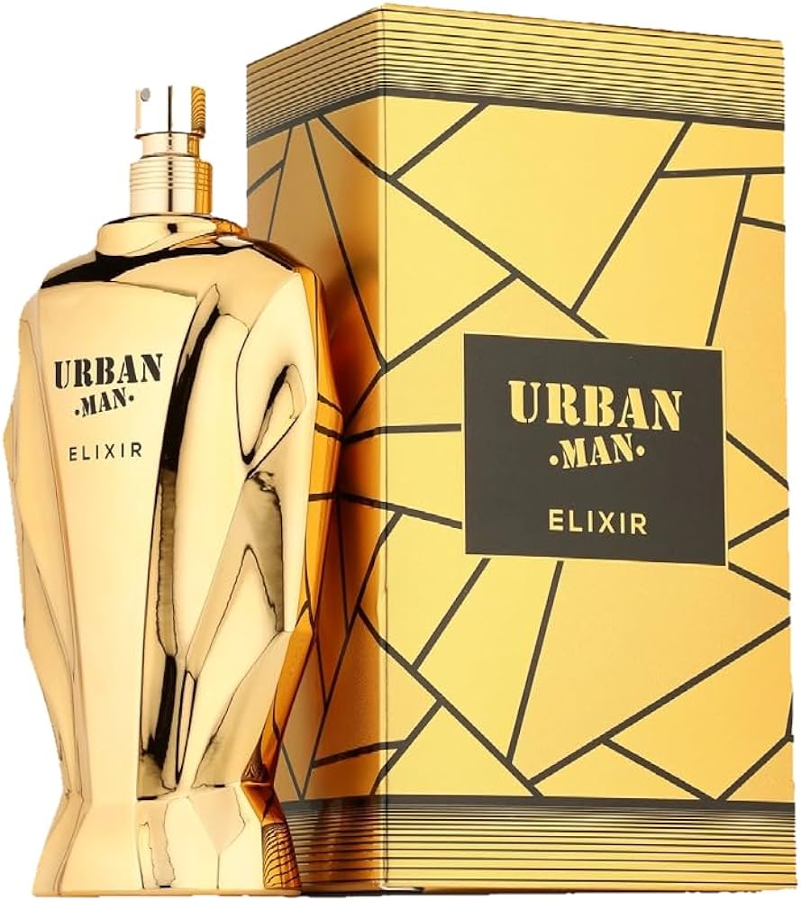 Fragrance World Urban Man Elixir Eau de Parfum 100 ml | Perfume Masculino Ambarado, Aromático y Especiado