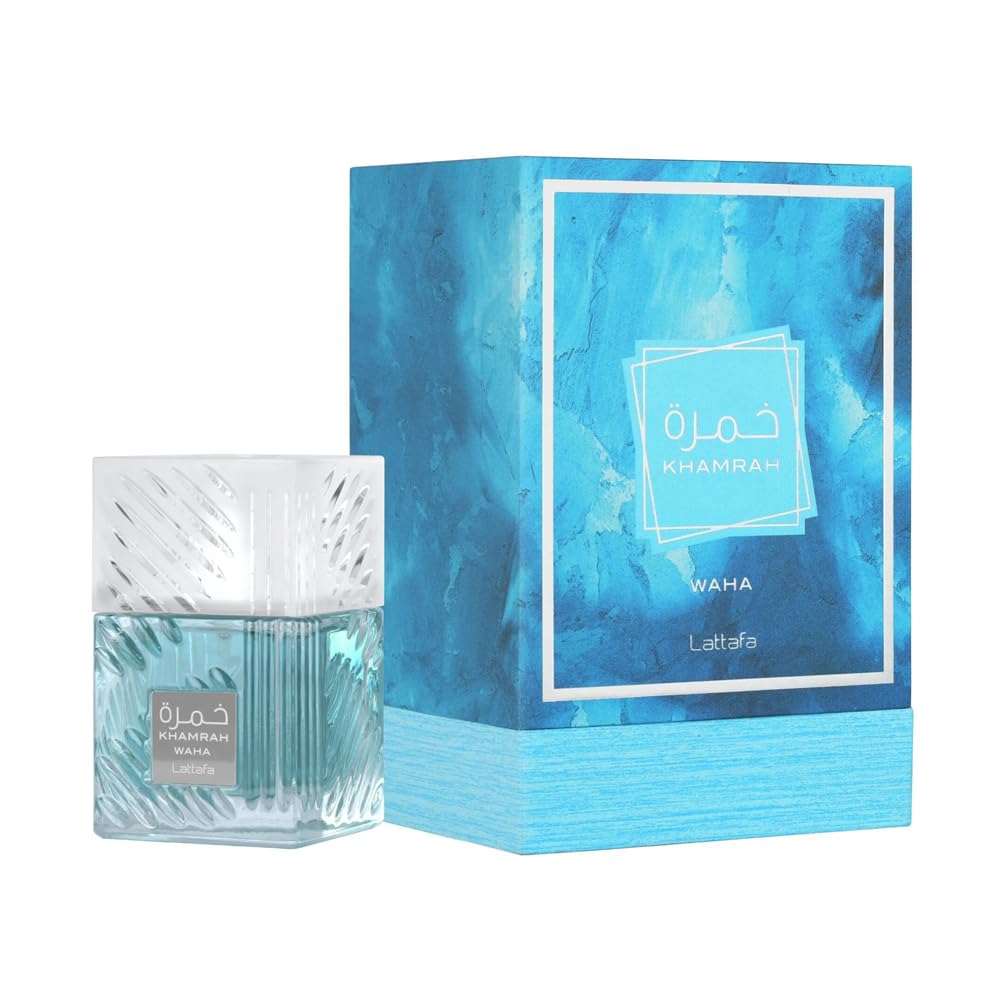 Lattafa Khamrah Waha Eau de Parfum 100 ml – Perfume Unisex Fresco Cítrico Aromático con Vainilla y Haba Tonka