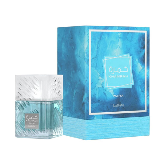 Lattafa Khamrah Waha Eau de Parfum 100 ml – Perfume Unisex Fresco Cítrico Aromático con Vainilla y Haba Tonka