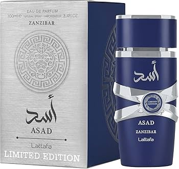 Lattafa Asad Zanzibar Limited Edition Eau de Parfum | Perfume Masculino Amaderado Aromático 100ml