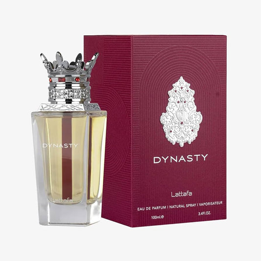Dynasty Lattafa  Eau de Parfum 100 ml – Perfume Unisex Fresco Especiado y Ahumado
