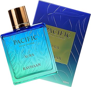Rayhaan Pacific Aura Eau de Parfum Masculino 100ml |Perfume Fresco Cítrico Aromático