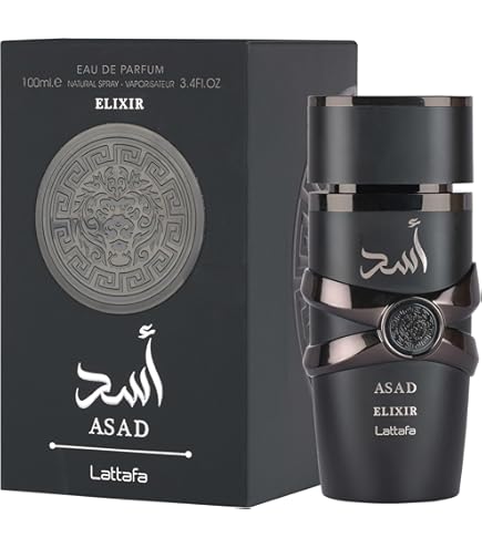 Asad Elixir Lattafa Eau de Parfum 100ml masculino – Perfume Intenso, Elegante y de Larga Duración para Hombre