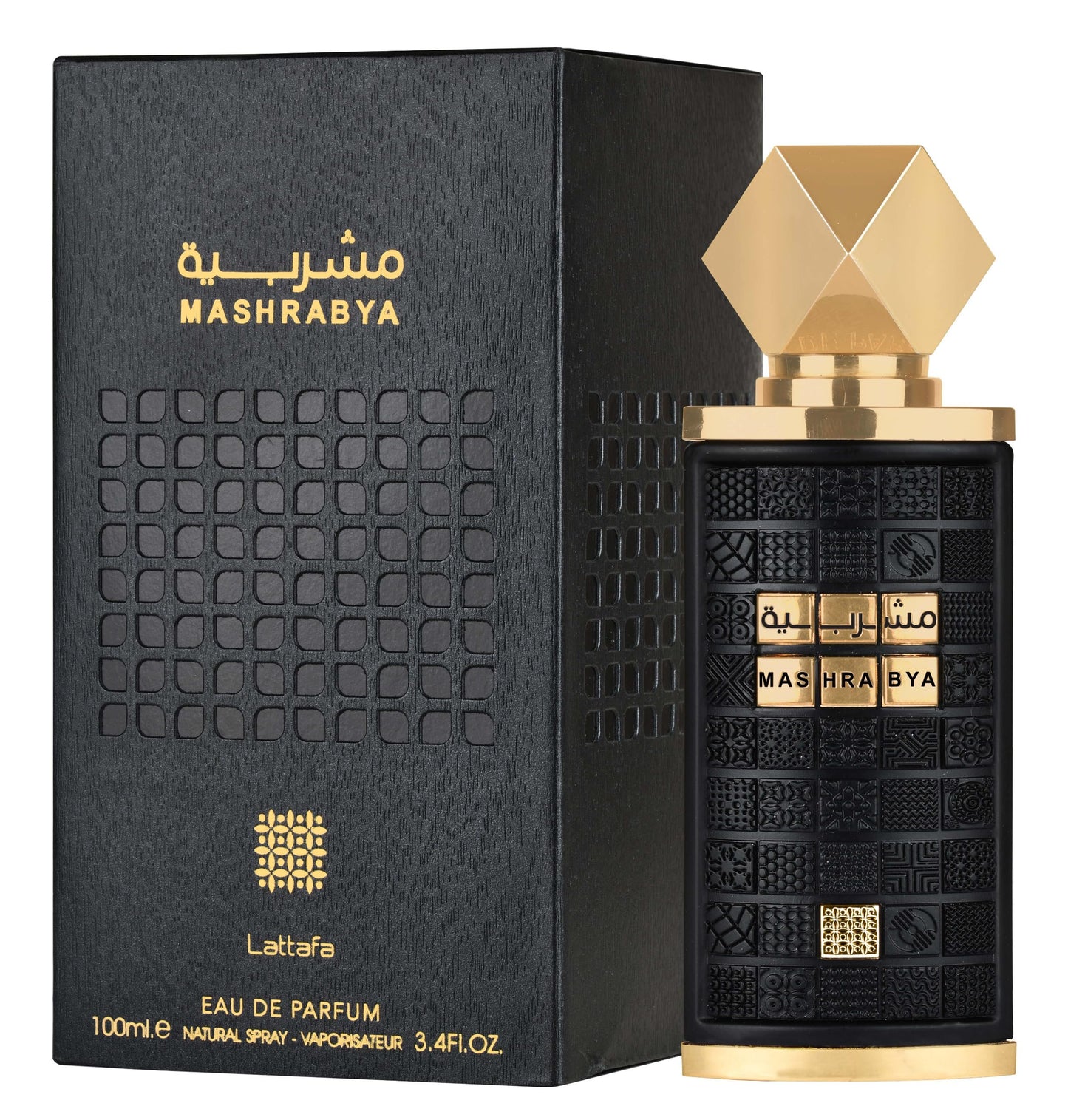 Lattafa Mashrabya Eau de Parfum 100 ml Unisex – Perfume Dulce Especiado con Tabaco, Canela y Caramelo – Fragancia Intensa y de Larga Duración