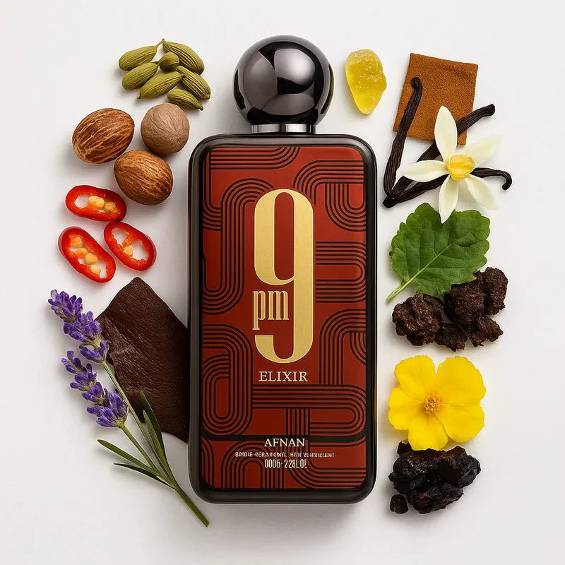 Afnan 9PM Elixir Eau de Parfum 100 ml – Perfume masculino Dulce Especiado Vainilla Patchouli Hombre