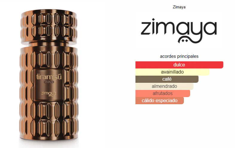 Zimaya Tiramisu Coco Eau de Parfum Unisex 100ml | Gourmand Dulce con Coco y Vainilla