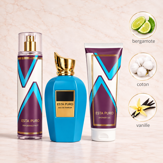 Volaré Esta Puro Gift Set | Eau de Parfum 100 ml + Bruma + Gel de Ducha | Unisex