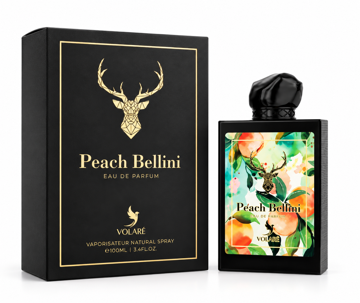 Volaré Peach Bellini Eau de Parfum 100 ml | Perfume Unisex Afrutado, Floral y Tropical