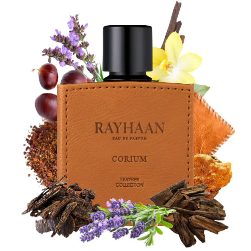 Rayhaan Corium Eau de Parfum 100 ml – Perfume masculino Cuero Avainillado Elegante para Hombre