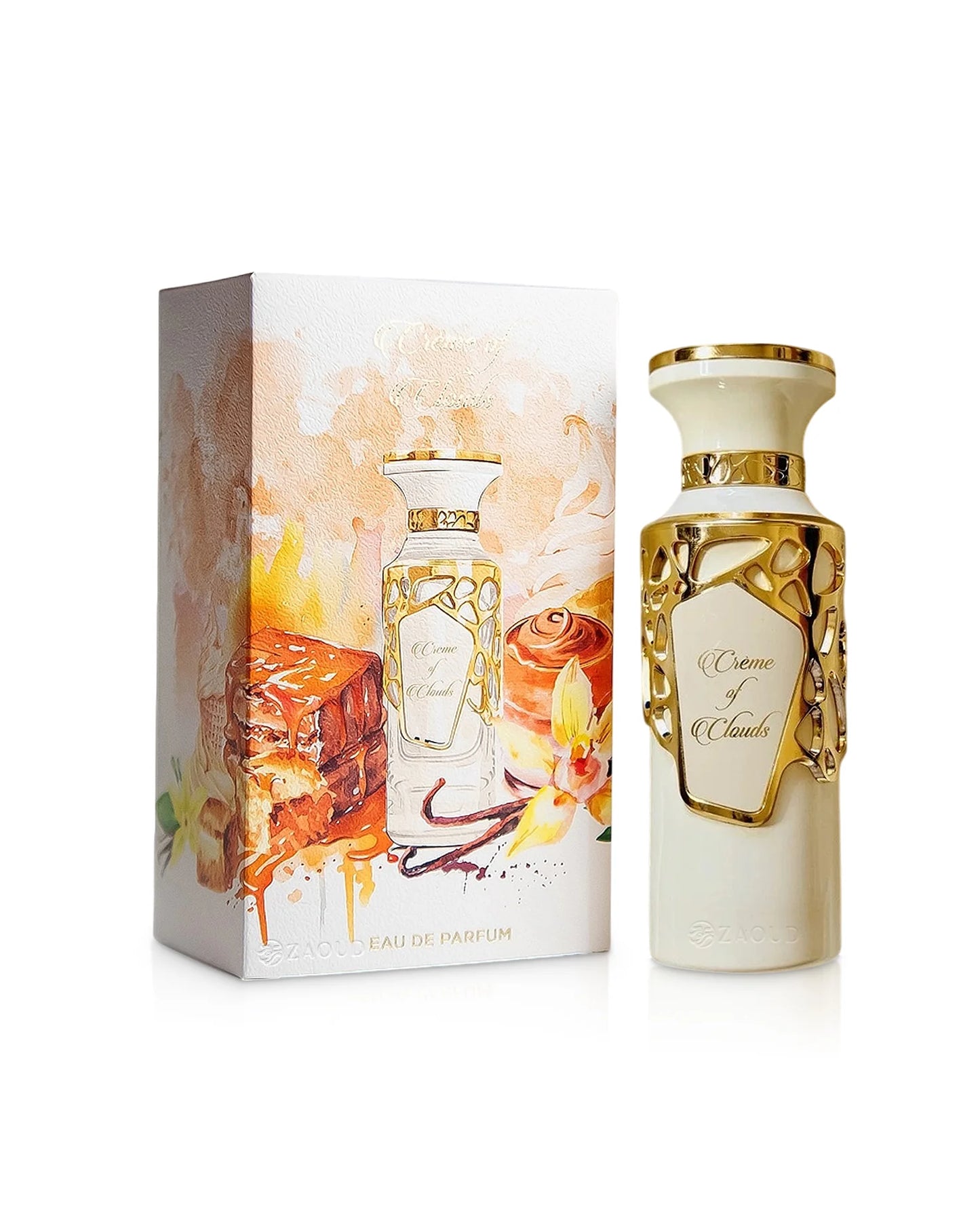 Fragrance World Crème of Clouds Eau de Parfum Unisex 100 ml – Perfume Gourmand Dulce con Vainilla, Crema y Caramelo