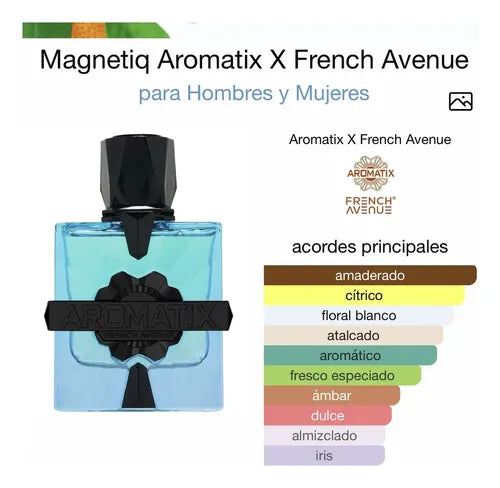 Aromatix Magnetiq French Avenue Eau de Parfum 100 ml Unisex – Perfume Aromático Cítrico Amaderado con Notas Frescas y Ámbar