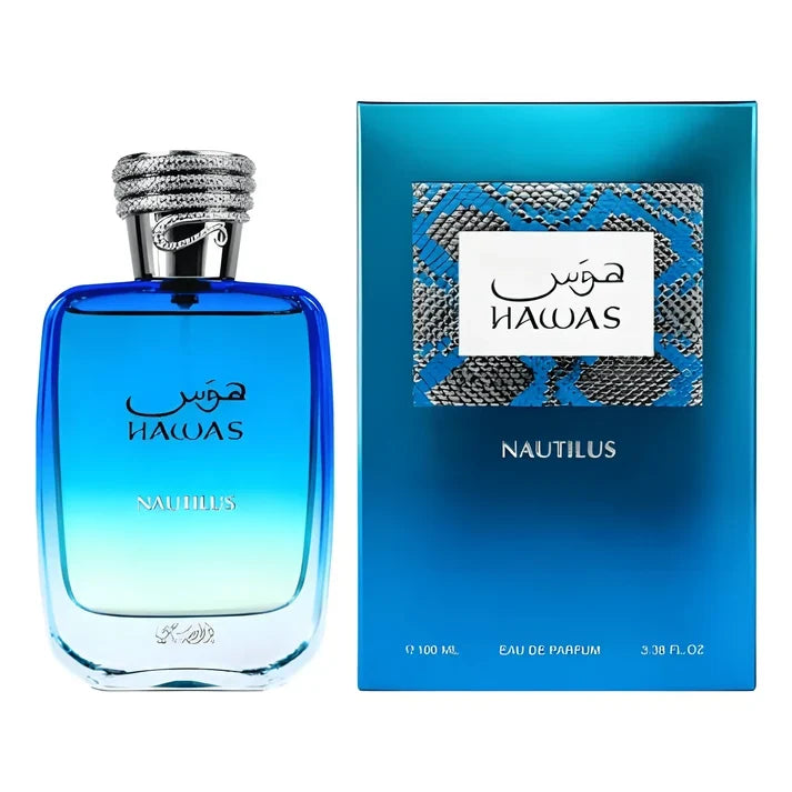 Hawas Nautilus Eau de Parfum 100 ml | Perfume masculino Marino y Amaderado  - Rasasi