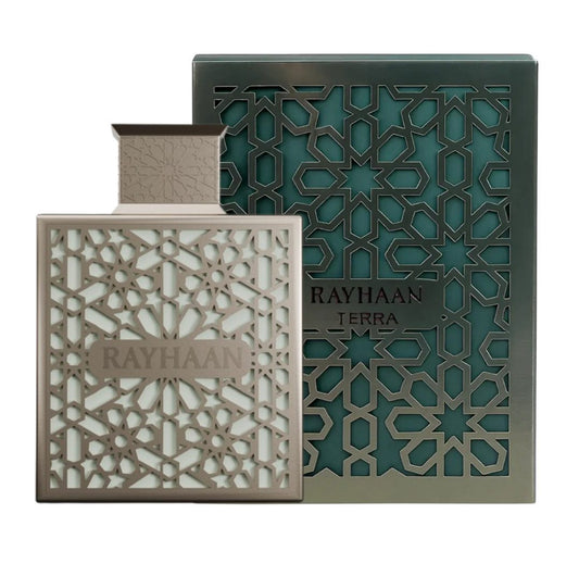 Rayhaan Terra Eau de Parfum 100 ml – Perfume masculino Ámbar Especiado Aromático para Hombre