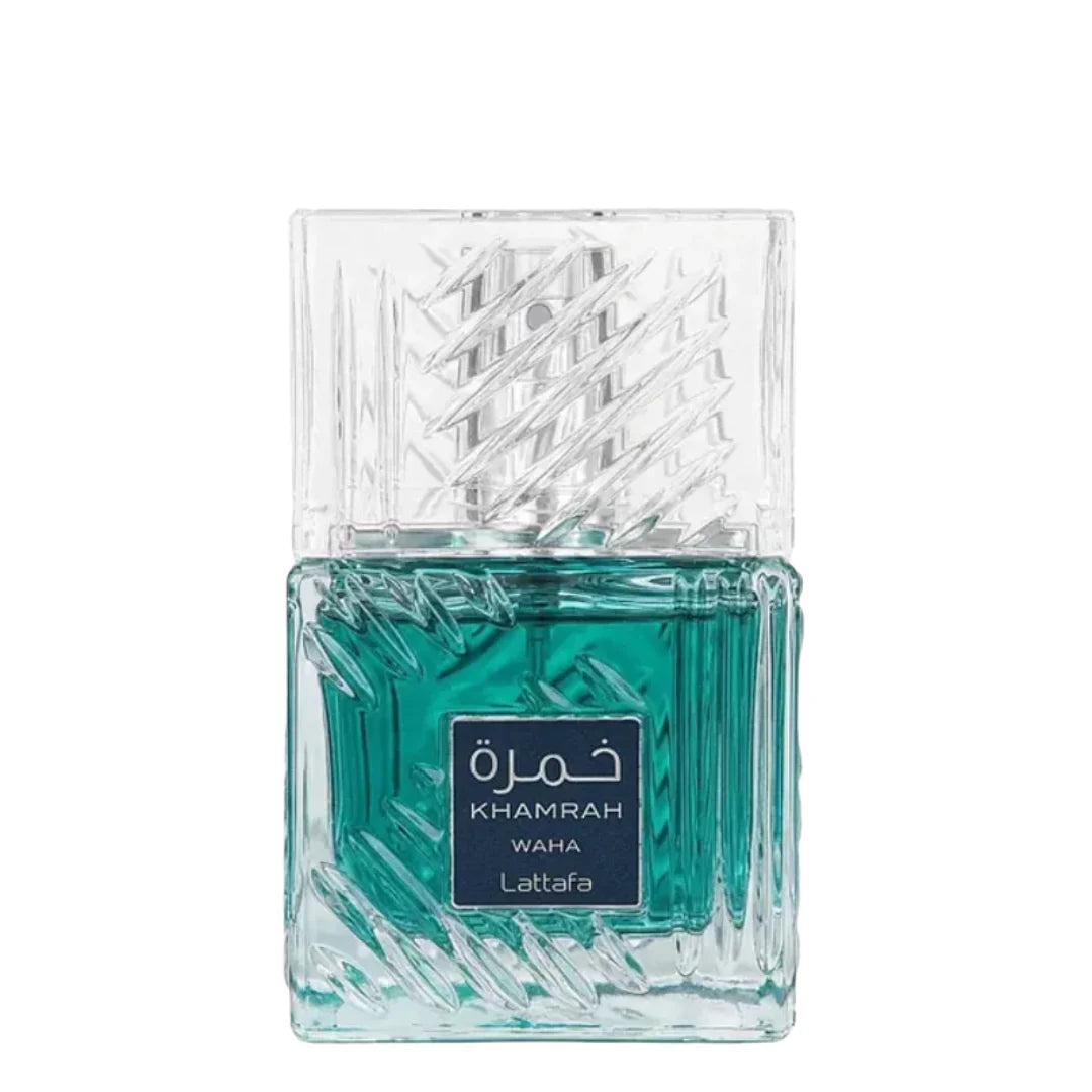 Lattafa Khamrah Waha Eau de Parfum 100 ml – Perfume Unisex Fresco Cítrico Aromático con Vainilla y Haba Tonka