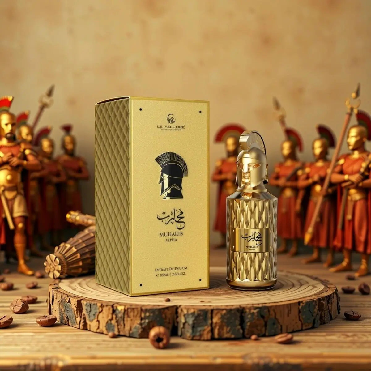 Muharib Alpha Le Falconé Eau de Parfum 100 ml – Perfume Masculino Intenso con Notas Especiadas, Amaderadas y Ámbar – Fragancia Elegante y de Larga Duración