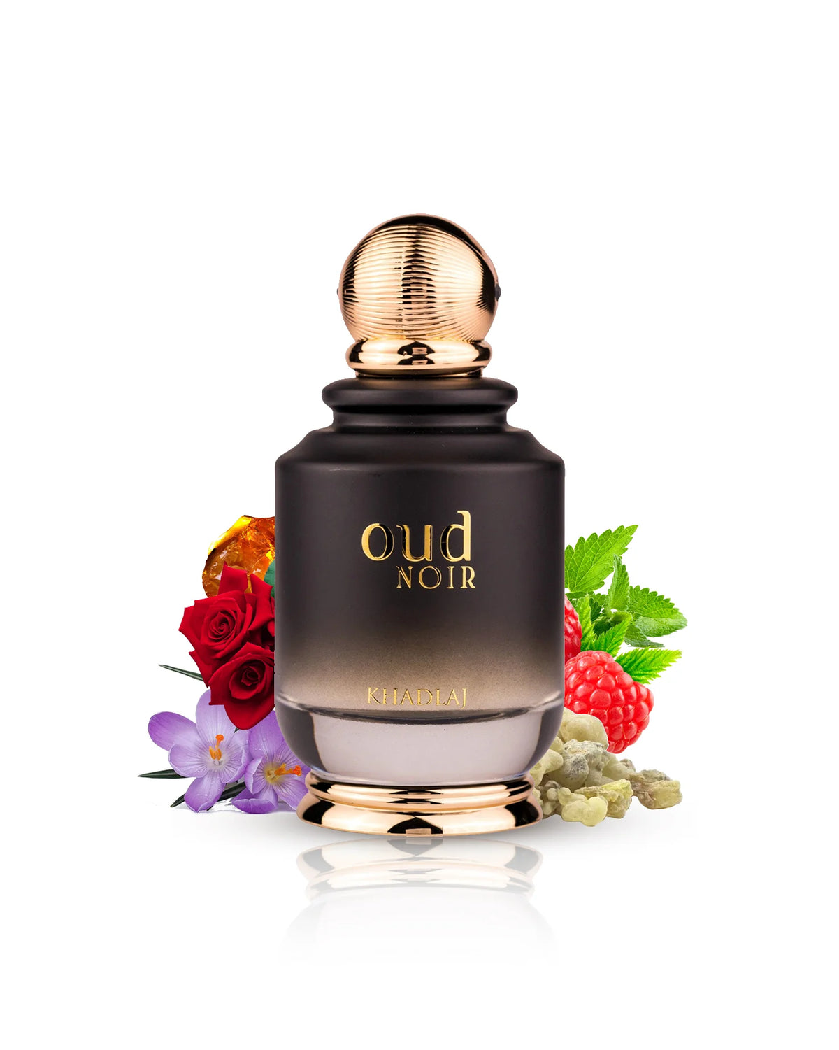 Oud Noir Eau de Parfum 100 ml | Perfume Unisex con Oud, Rosa y Ámbar - Khadlaj
