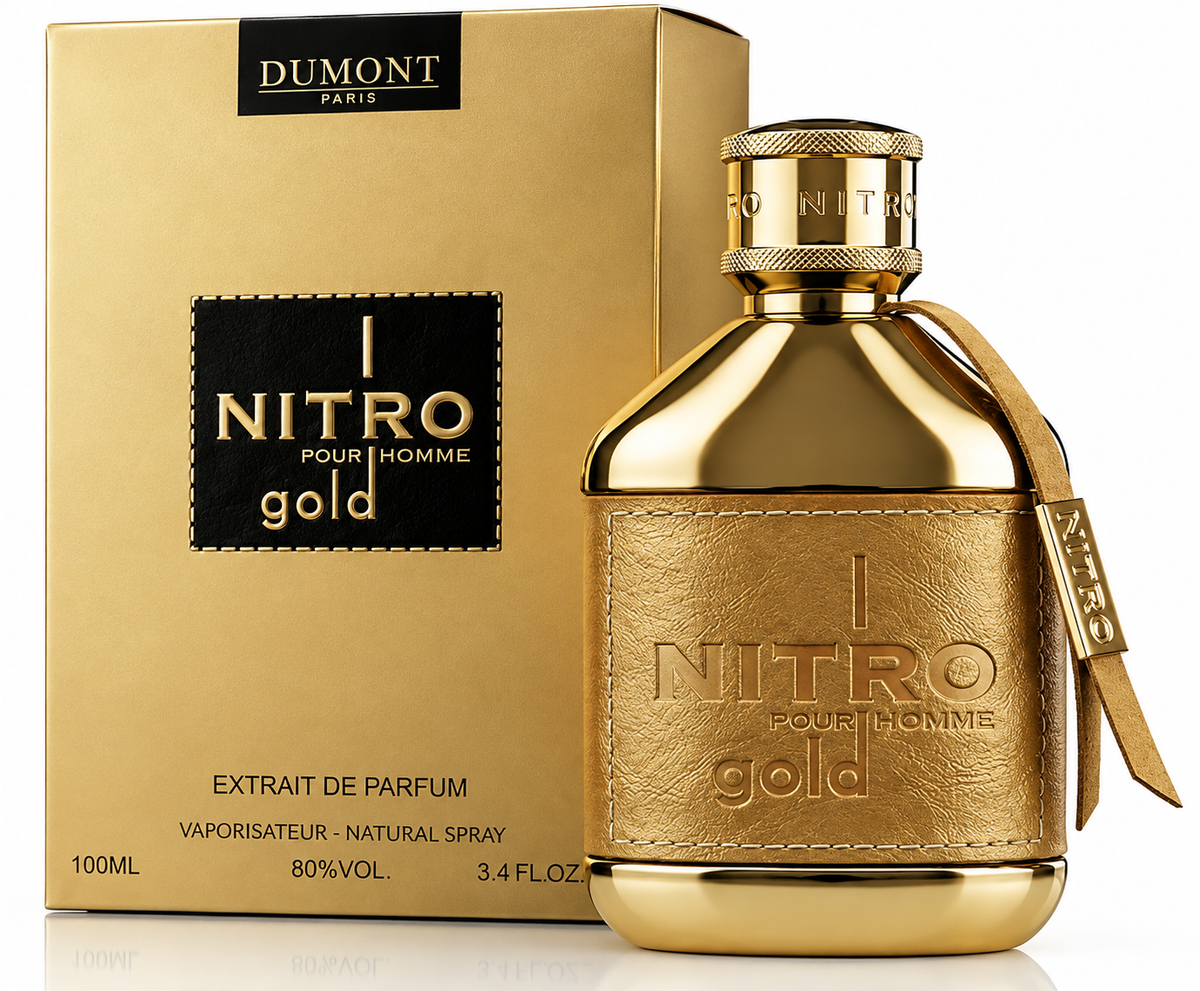 Dumont Nitro Gold Extrait de Parfum 100 ml | Perfume Unisex Amaderado y Marino
