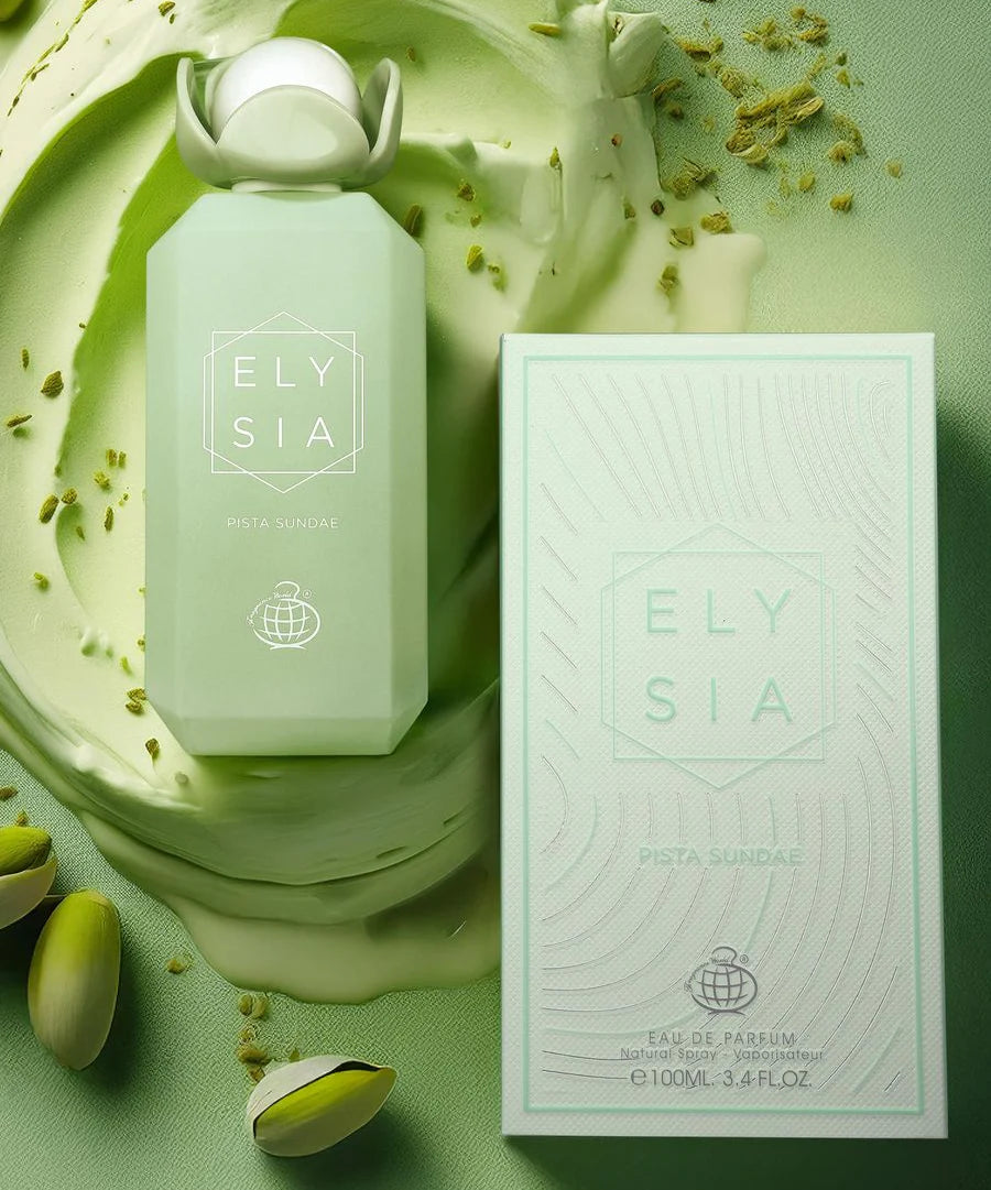 Elysia Pista Sundae Fragrance World Eau de Parfum 100 ml – Perfume Dulce Gourmand de Pistacho para Mujer
