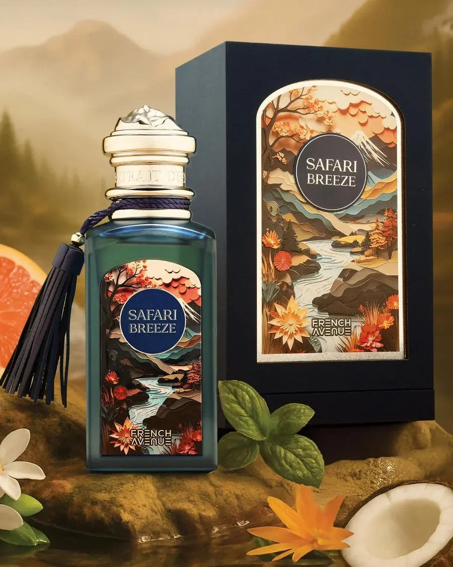 French Avenue Safari Breeze Eau de Parfum 100 ml – Perfume Unisex Cítrico Aromático de Larga Duración