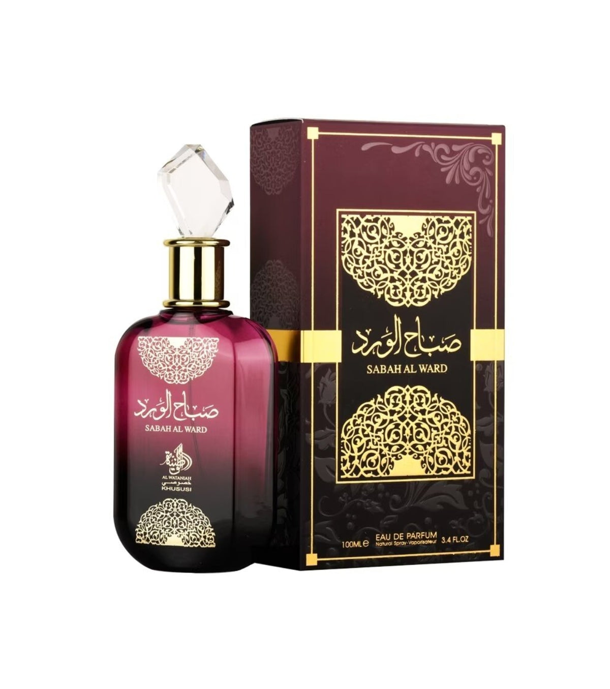 Sabah Al Ward Al Wataniah Eau de Parfum 100 ml | Perfume Femenino Floral, Dulce y Avainillado