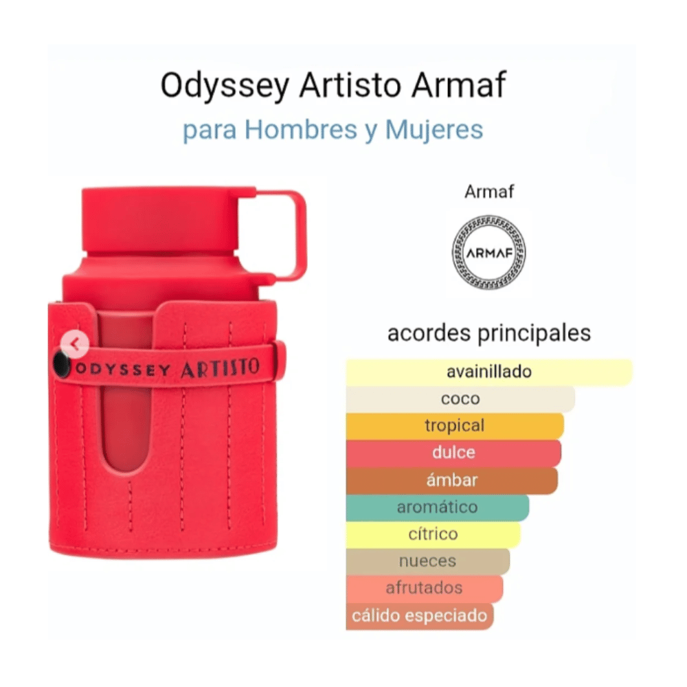 Armaf Odyssey Artisto - Eau De Parfum Unisex (100ml) | Fragancia Artística y Refinada