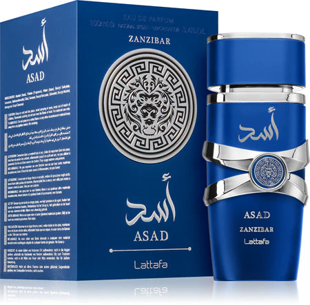 Asad Zanzibar Lattafa Eau de Parfum 100ml – Perfume Masculino Avainillado Aromático