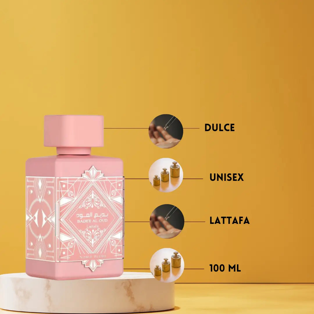 Lattafa Noble Blush Eau de Parfum 100 ml – Perfume Dulce Avainillado Almendrado para Mujer