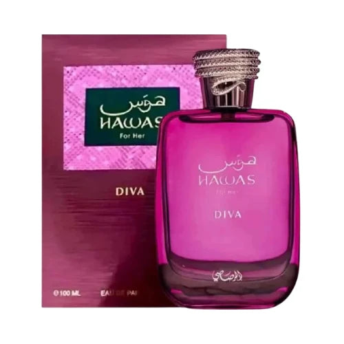 Rasasi Hawas Diva Eau de Parfum 100 ml | Perfume Afrutado y Avainillado para Mujer
