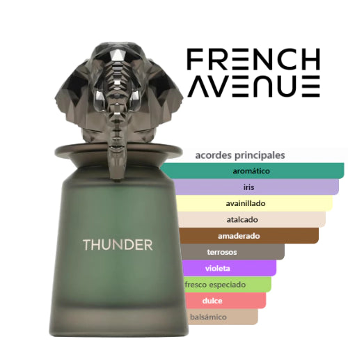 Thunder Extrait French Avenue Eau de Parfum Masculino 100ml | Perfume Amaderado Intenso y Elegante