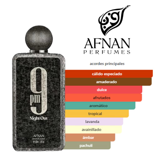 Afnan 9 PM Night Out Eau de Parfum 100 ml | Perfume Arabe Unisex