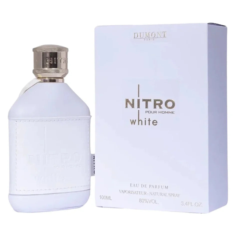 Dumont Nitro White Eau de Parfum 100 ml – Perfume masculino Ámbar Avainillado Elegante para Hombre