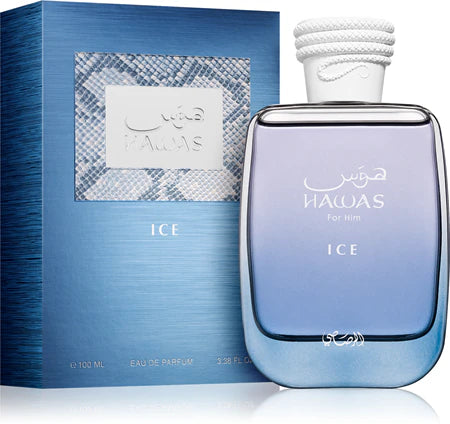 Rasasi Hawas Ice Eau de Parfum Masculino 100ml | Fresco Acuático Intenso y Duradero