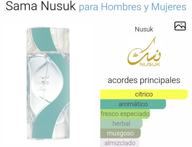 Sama Nusuk Eau de Parfum – Perfume Cítrico Aromático Unisex Fresco y Elegante